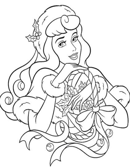 Disney Princess Christmas Coloring Pages - Part 6